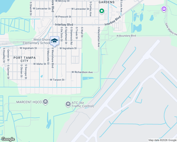 map of restaurants, bars, coffee shops, grocery stores, and more near 4428 West Richardson Avenue in Tampa