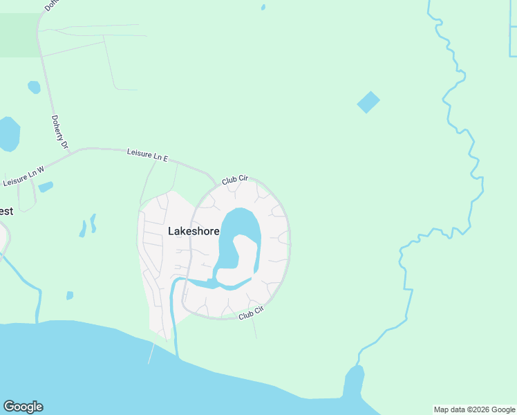 map of restaurants, bars, coffee shops, grocery stores, and more near 3909 Club Circle in Lakeshore