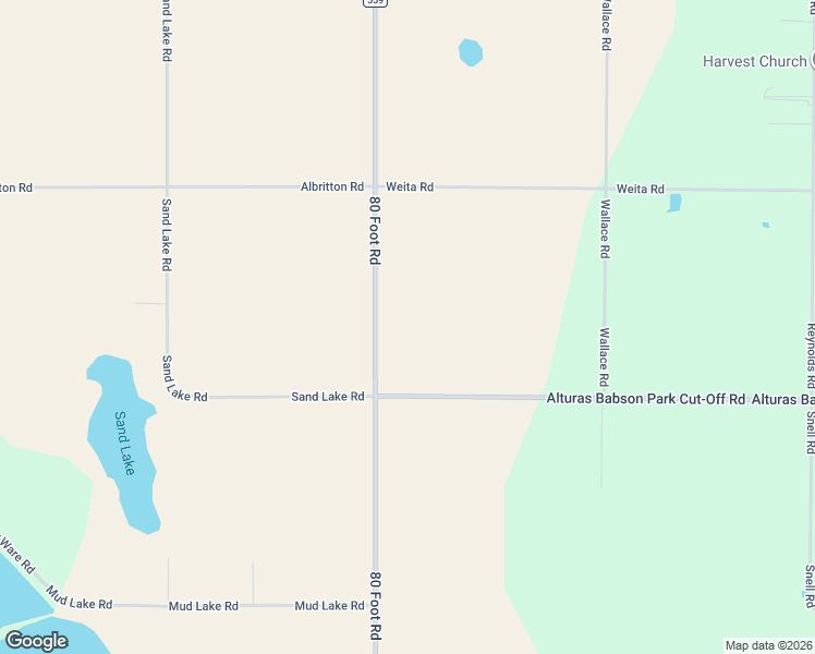 map of restaurants, bars, coffee shops, grocery stores, and more near 3140 80 Foot Road in Bartow
