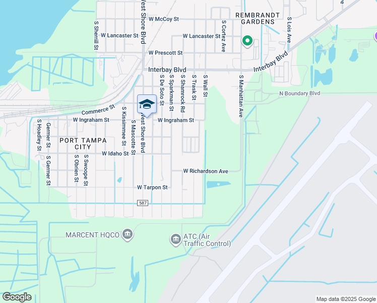 map of restaurants, bars, coffee shops, grocery stores, and more near 7333 South Saint Patrick Street in Tampa