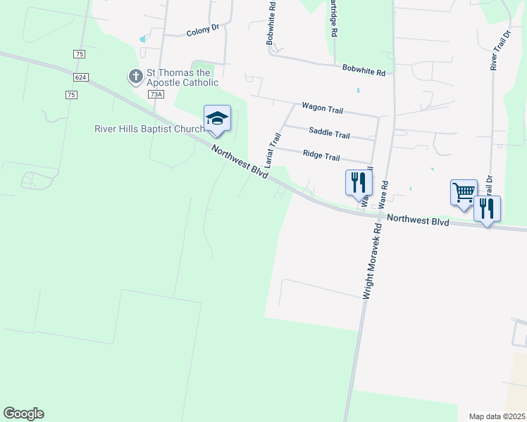map of restaurants, bars, coffee shops, grocery stores, and more near 4039 Farm to Market Road 624 in Robstown