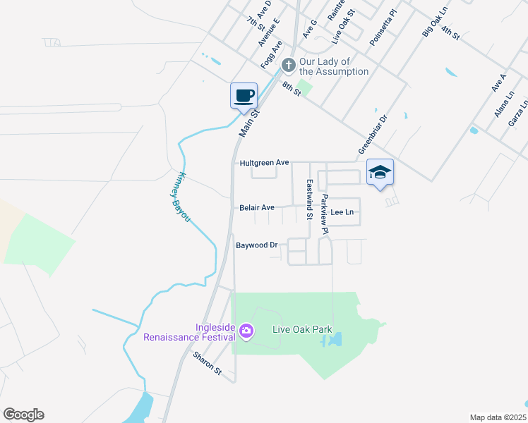 map of restaurants, bars, coffee shops, grocery stores, and more near 2123 Zephyr Circle in Ingleside
