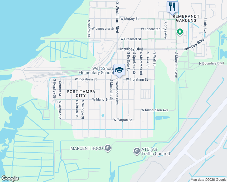 map of restaurants, bars, coffee shops, grocery stores, and more near 7211 County Road 587 in Tampa