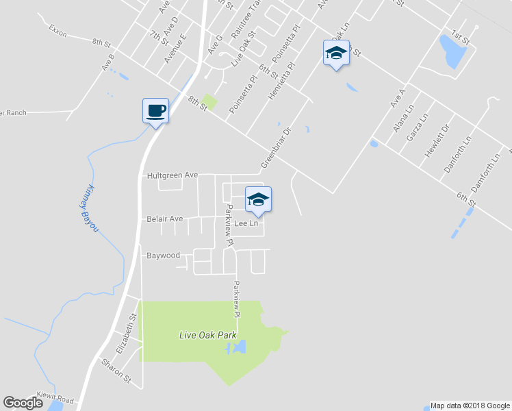 map of restaurants, bars, coffee shops, grocery stores, and more near 2160 Glenwood Drive in Ingleside