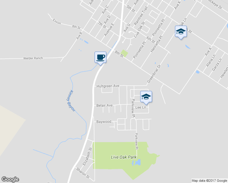 map of restaurants, bars, coffee shops, grocery stores, and more near 2265 Hillcrest in Ingleside