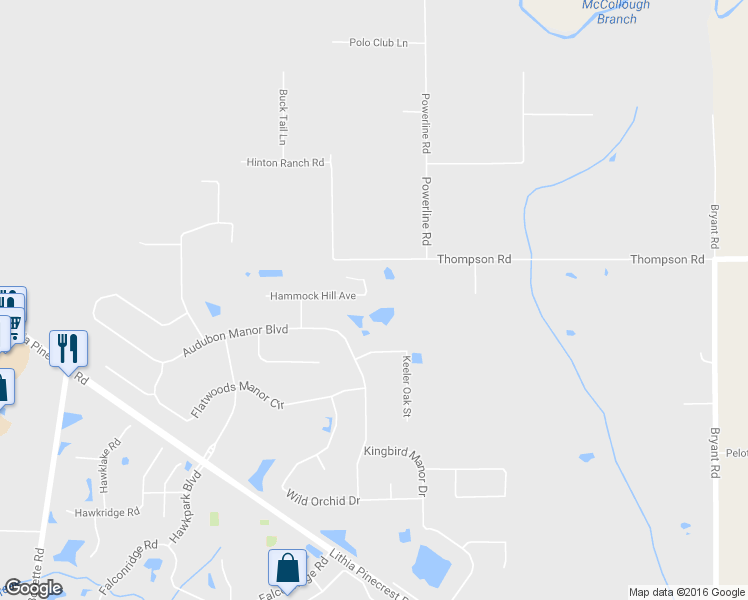 map of restaurants, bars, coffee shops, grocery stores, and more near 6029 Hammock Hill Avenue in Lithia