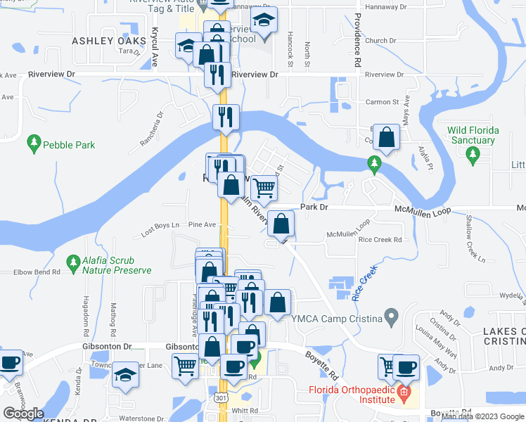 9308 Balm Riverview Road, Riverview FL Walk Score