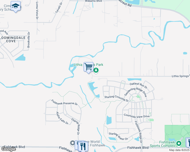 map of restaurants, bars, coffee shops, grocery stores, and more near 3932 Lithia Springs Road in Lithia