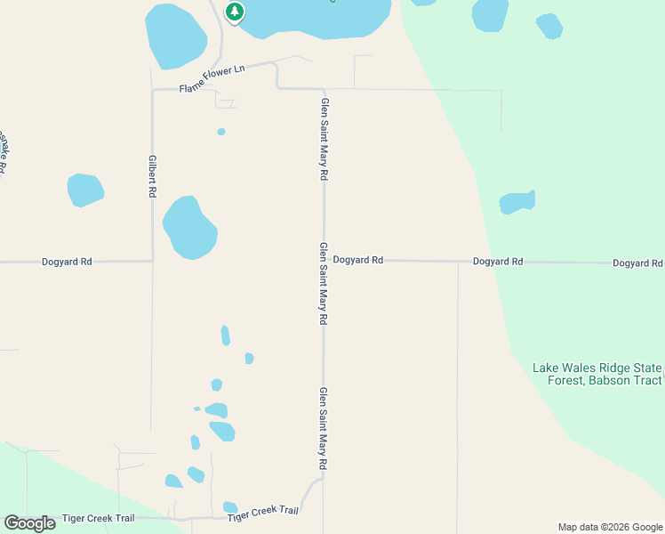 map of restaurants, bars, coffee shops, grocery stores, and more near Glen Saint Mary Road in Lake Wales