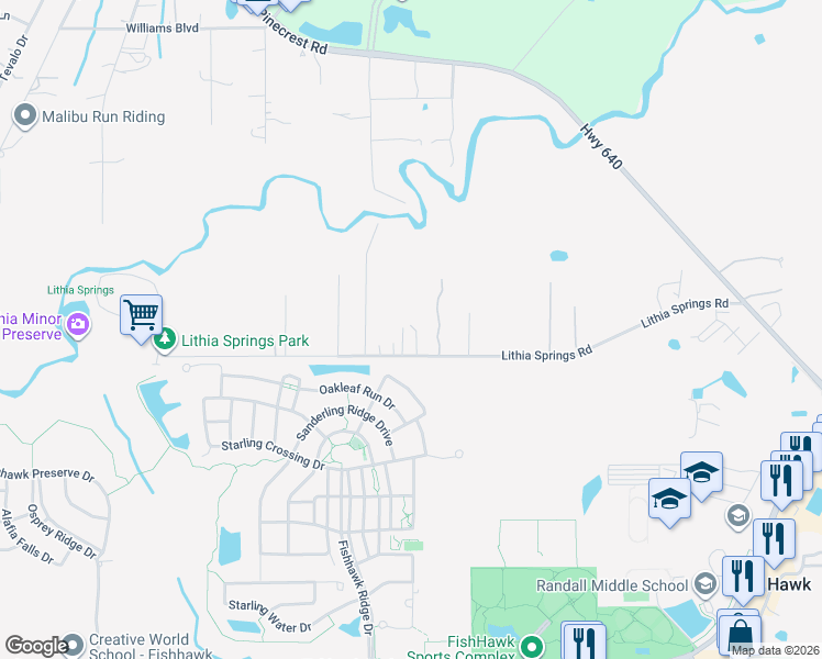 map of restaurants, bars, coffee shops, grocery stores, and more near 4550 Lithia Springs Road in Lithia
