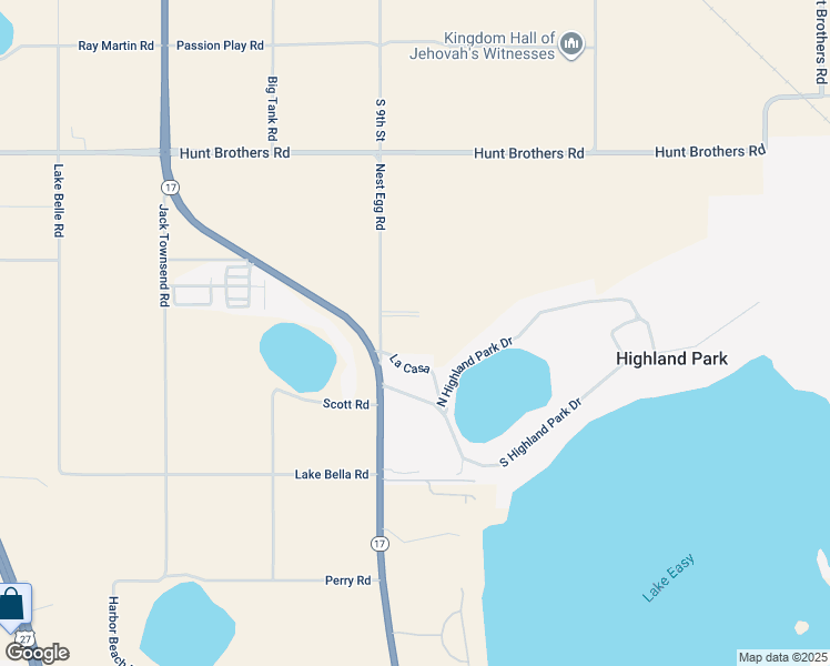 map of restaurants, bars, coffee shops, grocery stores, and more near 222 La Casa Condos in Lake Wales