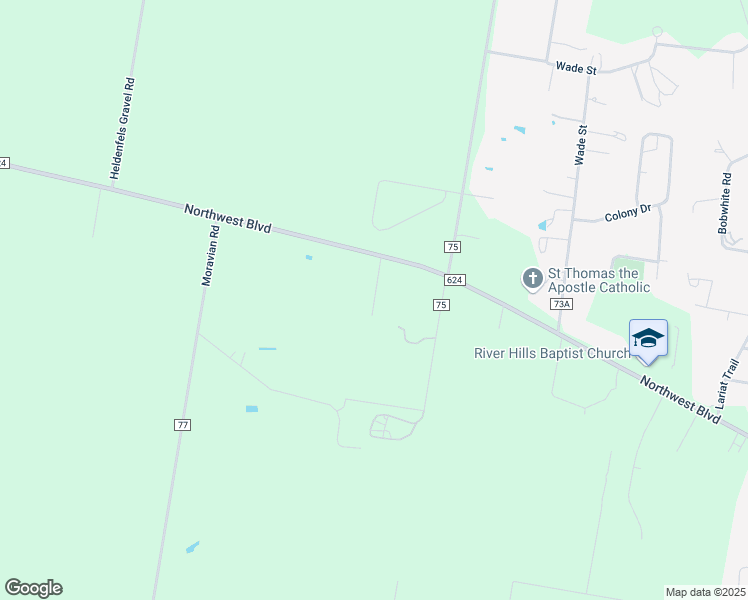 map of restaurants, bars, coffee shops, grocery stores, and more near 16649 Northwest Boulevard in Robstown