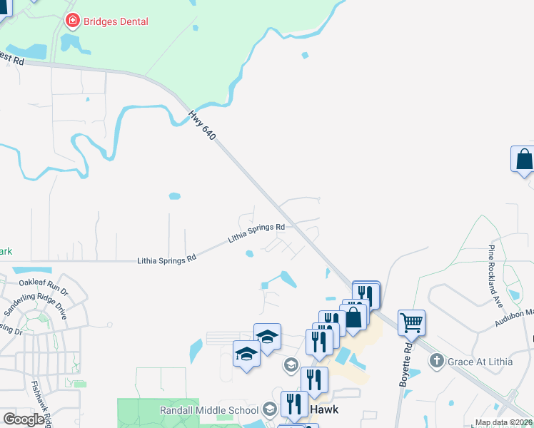 map of restaurants, bars, coffee shops, grocery stores, and more near 5226 Lithia Springs Road in Lithia