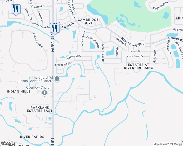 map of restaurants, bars, coffee shops, grocery stores, and more near 4706 Stove Place in Valrico