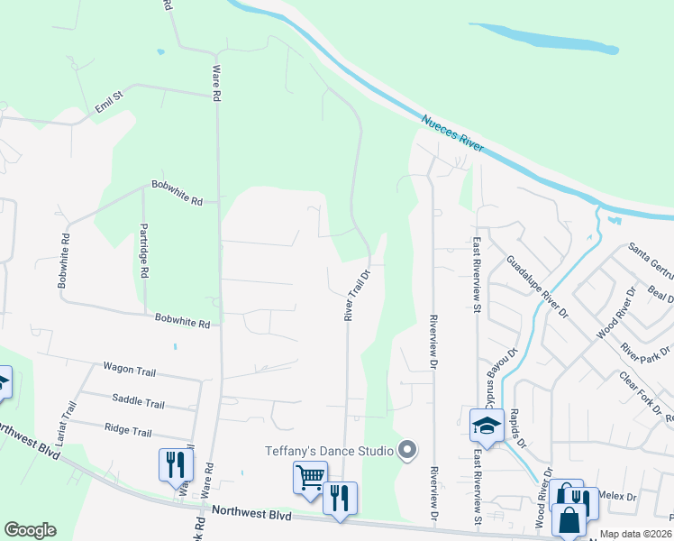 map of restaurants, bars, coffee shops, grocery stores, and more near 5452 Aikens Way in Robstown