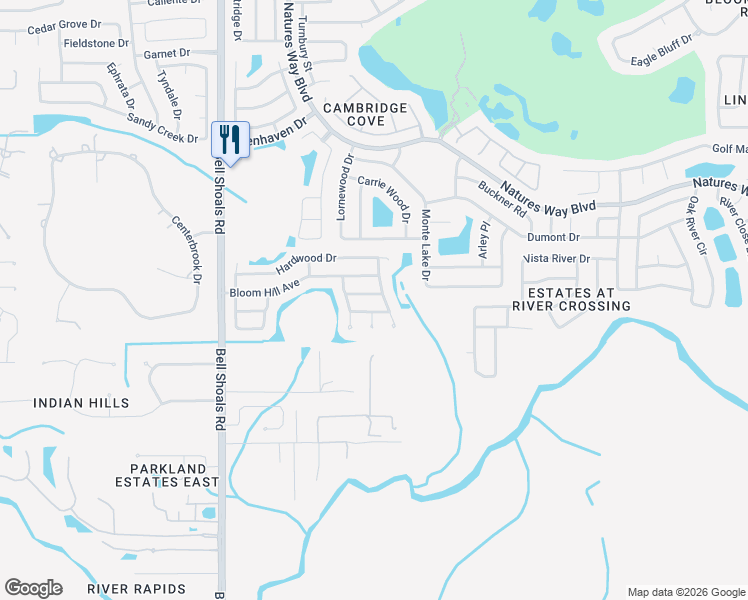map of restaurants, bars, coffee shops, grocery stores, and more near 1213 Sawdust Court in Valrico