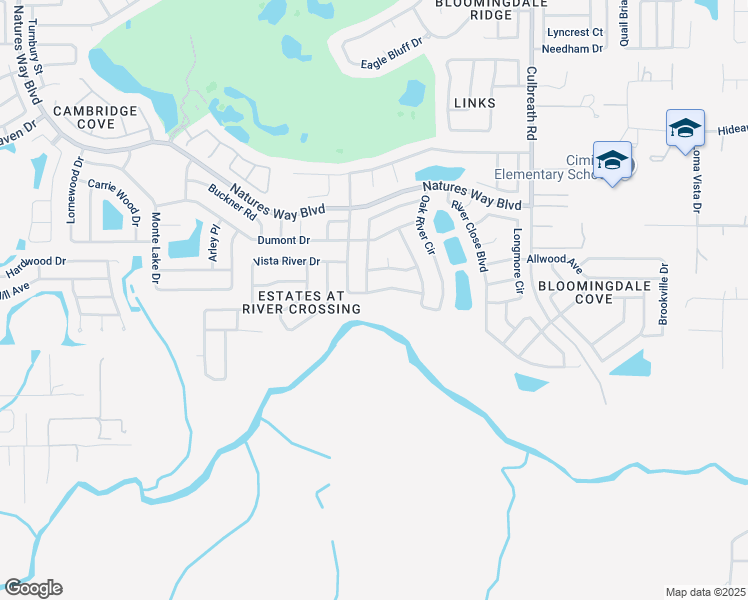 map of restaurants, bars, coffee shops, grocery stores, and more near 2003 River Crossing Drive in Valrico