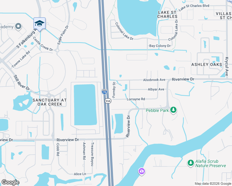map of restaurants, bars, coffee shops, grocery stores, and more near 8016 Formby Street in Riverview