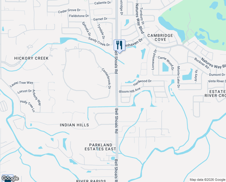 map of restaurants, bars, coffee shops, grocery stores, and more near 806 Centerbrook Drive in Brandon