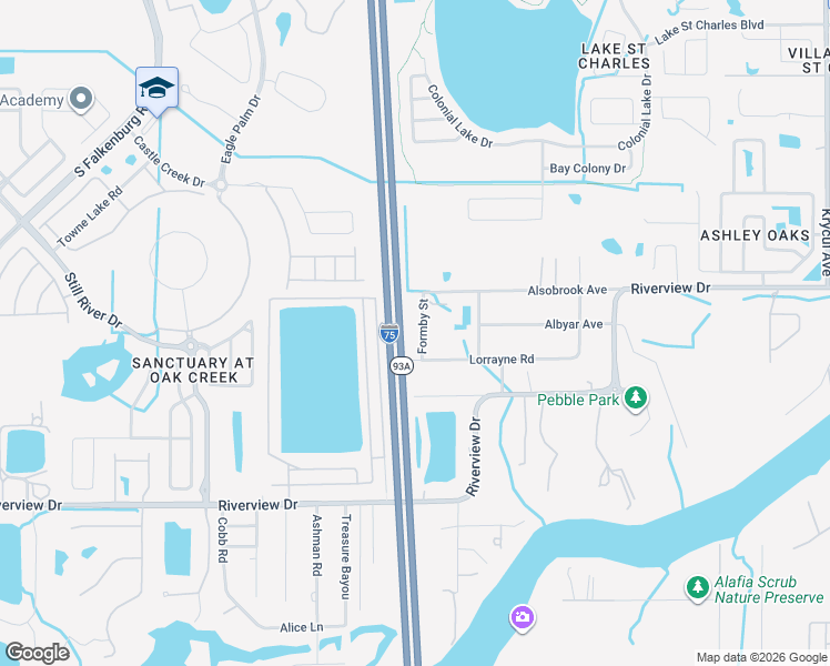 map of restaurants, bars, coffee shops, grocery stores, and more near 8013 Formby Street in Riverview