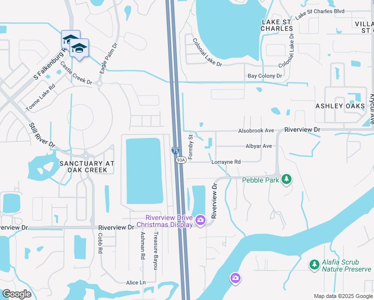 map of restaurants, bars, coffee shops, grocery stores, and more near 8013 Formby Street in Riverview
