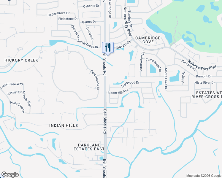 map of restaurants, bars, coffee shops, grocery stores, and more near 4514 Cabbage Palm Drive in Valrico