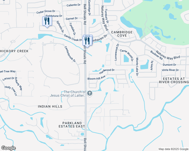 map of restaurants, bars, coffee shops, grocery stores, and more near 1015 Bloom Hill Avenue in Valrico