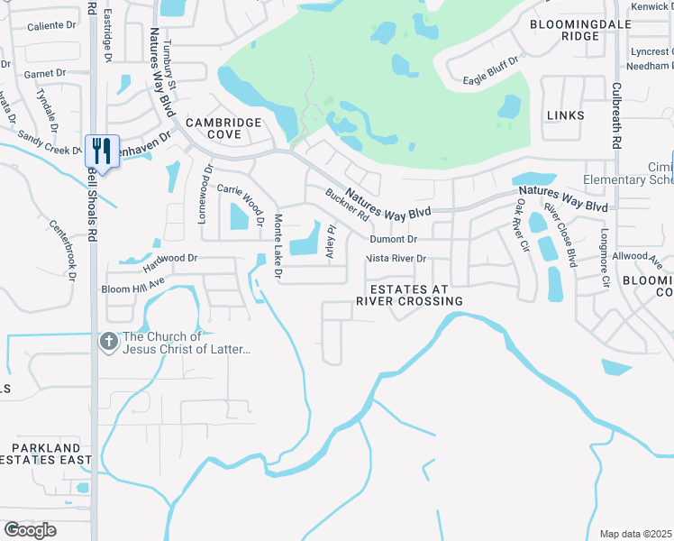 map of restaurants, bars, coffee shops, grocery stores, and more near 1423 Queensbury Avenue in Valrico