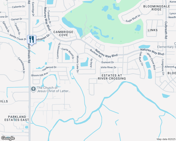 map of restaurants, bars, coffee shops, grocery stores, and more near 1415 Queensbury Avenue in Valrico