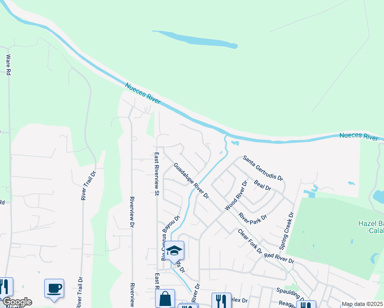 map of restaurants, bars, coffee shops, grocery stores, and more near 4726 Tuscan Way in Corpus Christi