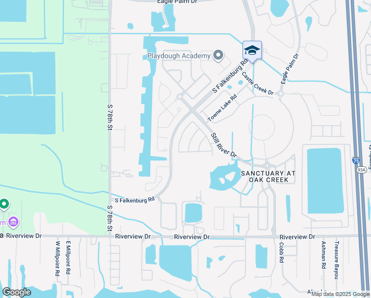 map of restaurants, bars, coffee shops, grocery stores, and more near 7116 Harvest Glen Lane in Riverview