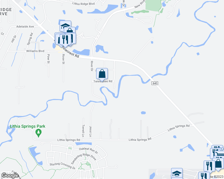 map of restaurants, bars, coffee shops, grocery stores, and more near 4510 Coconut Cove Place in Valrico