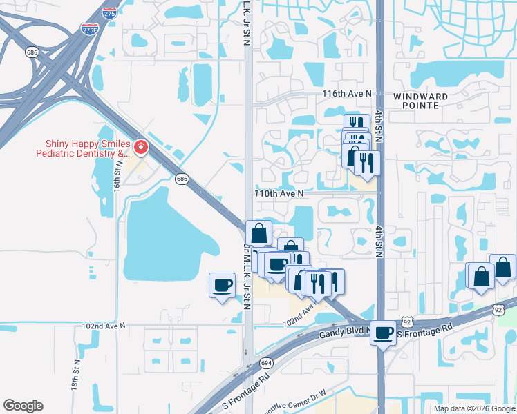map of restaurants, bars, coffee shops, grocery stores, and more near in St. Petersburg