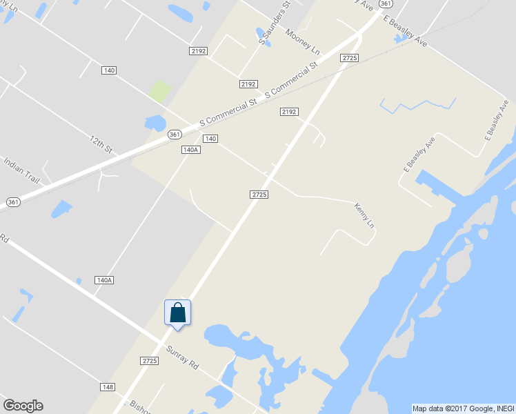 map of restaurants, bars, coffee shops, grocery stores, and more near 2072 Farm to Market Road 2725 in Ingleside