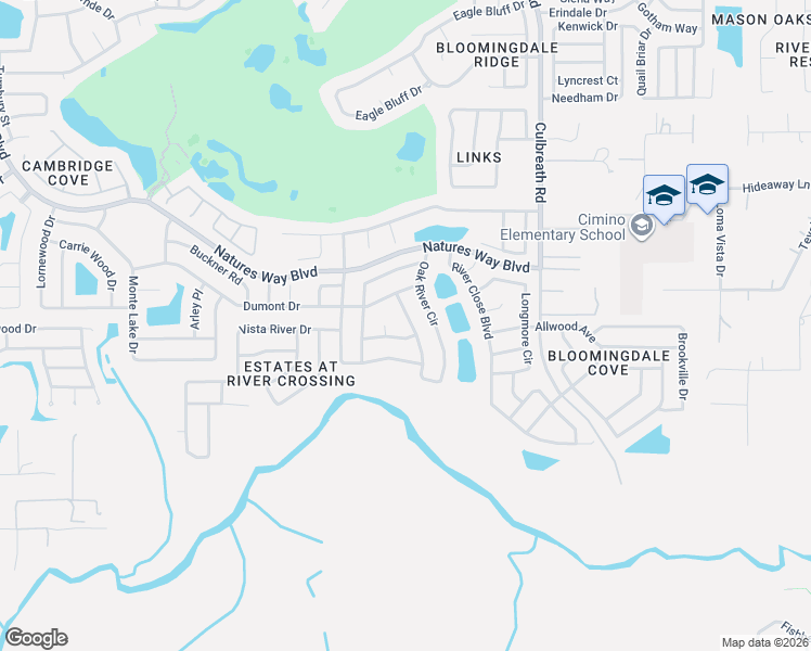 map of restaurants, bars, coffee shops, grocery stores, and more near 4616 Oak River Circle in Valrico