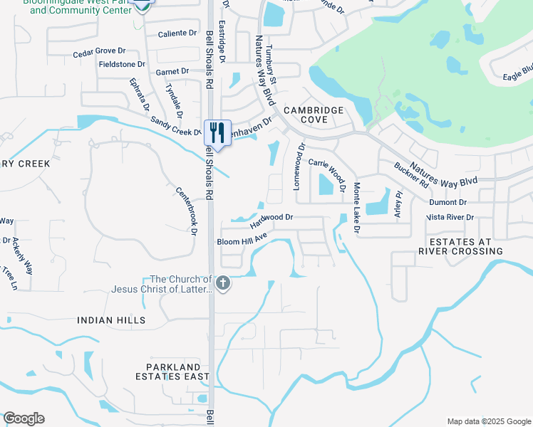 map of restaurants, bars, coffee shops, grocery stores, and more near 1032 Hardwood Drive in Valrico