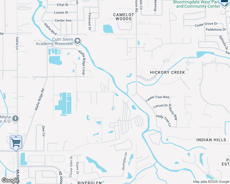 map of restaurants, bars, coffee shops, grocery stores, and more near 8315 Revels Road in Riverview
