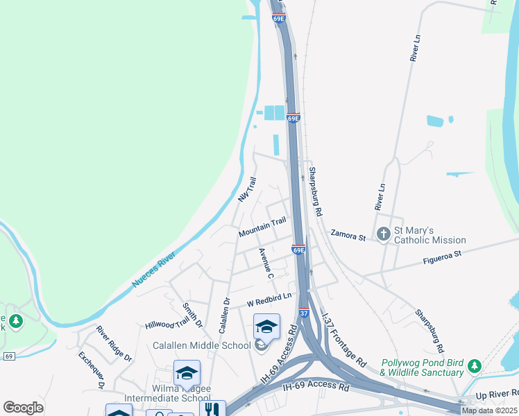 map of restaurants, bars, coffee shops, grocery stores, and more near 5314 Avenue C in Corpus Christi