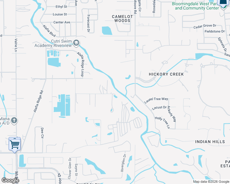 map of restaurants, bars, coffee shops, grocery stores, and more near 8315 Revels Road in Riverview