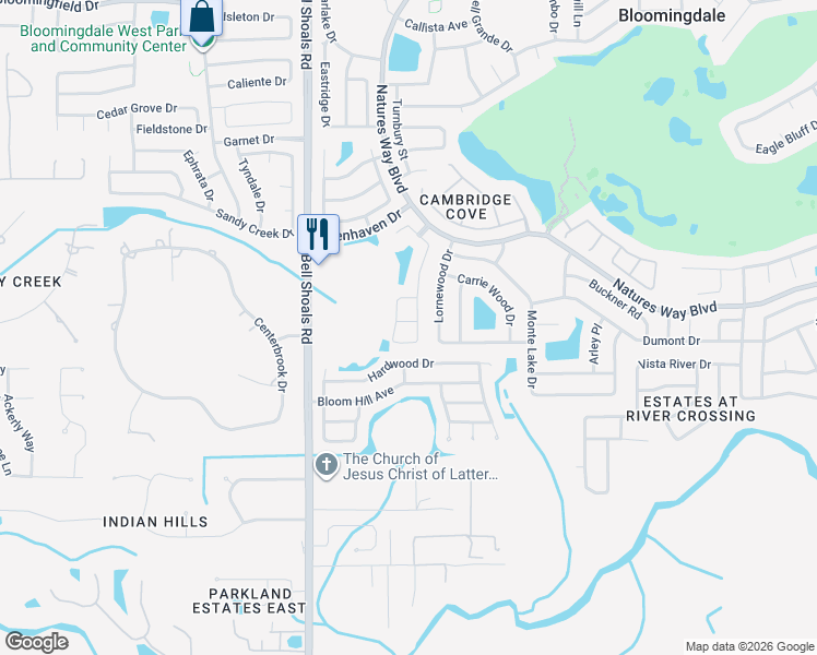 map of restaurants, bars, coffee shops, grocery stores, and more near 1105 Mallory Point Drive in Valrico