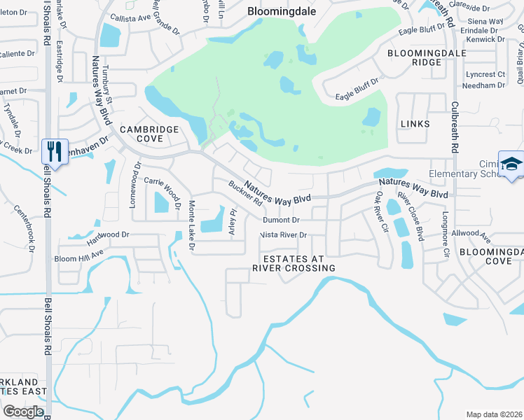 map of restaurants, bars, coffee shops, grocery stores, and more near 4301 Elton Place in Valrico