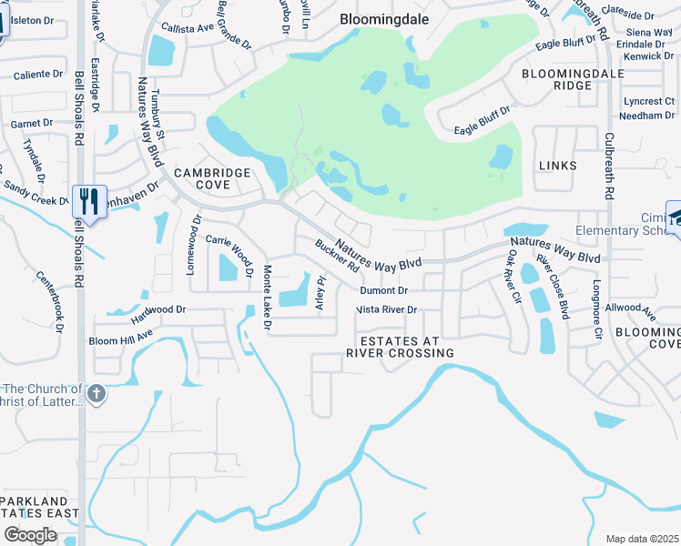 map of restaurants, bars, coffee shops, grocery stores, and more near 1428 Dumont Drive in Valrico
