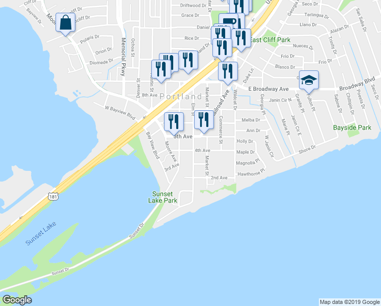 map of restaurants, bars, coffee shops, grocery stores, and more near 403 4th Avenue in Portland