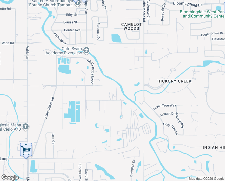 map of restaurants, bars, coffee shops, grocery stores, and more near 8216 Revels Road in Riverview