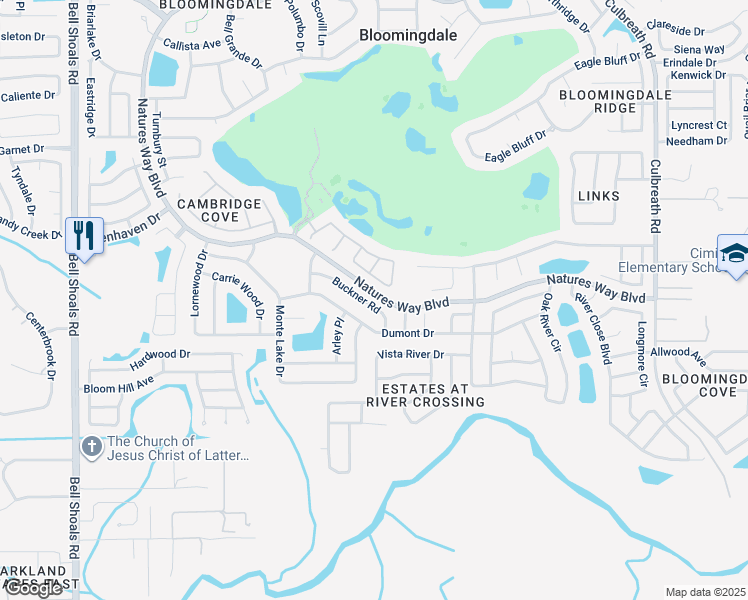 map of restaurants, bars, coffee shops, grocery stores, and more near 1428 Dumont Drive in Valrico