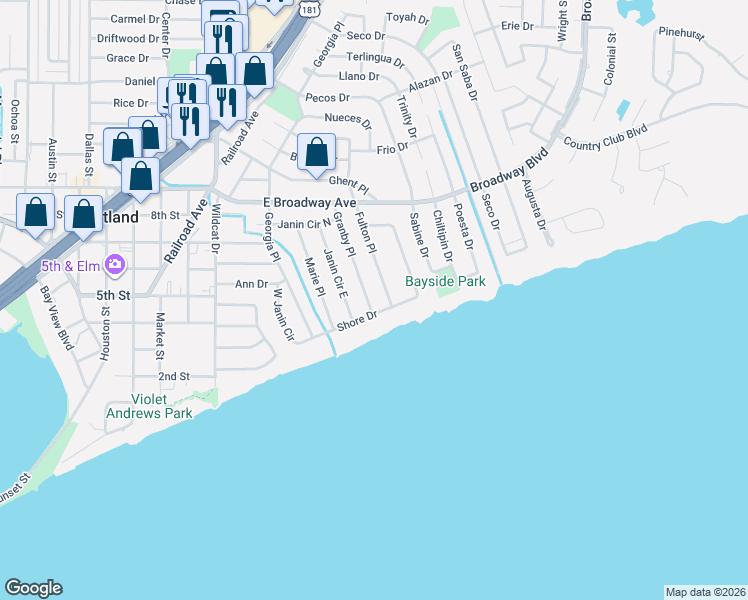 map of restaurants, bars, coffee shops, grocery stores, and more near 108 Granby Place in Portland