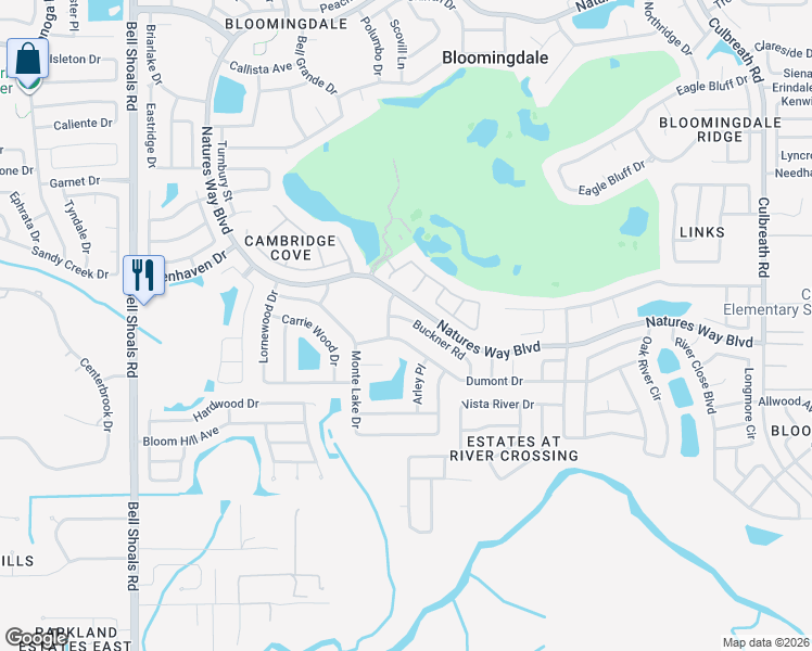 map of restaurants, bars, coffee shops, grocery stores, and more near 1406 Buckner Road in Valrico