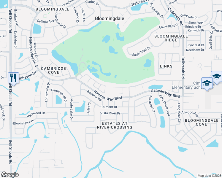 map of restaurants, bars, coffee shops, grocery stores, and more near 2003 Golf Manor Boulevard in Valrico