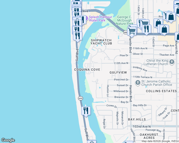 map of restaurants, bars, coffee shops, grocery stores, and more near 15 Cammack Street in Largo