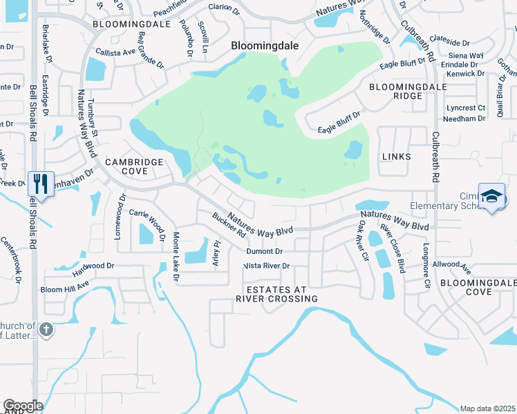 map of restaurants, bars, coffee shops, grocery stores, and more near 1510 Crooked Stick Drive in Valrico